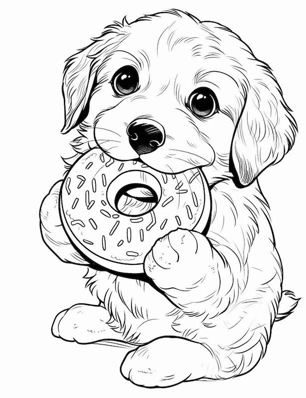 20 Cute Animal Coloring Pages Cartoon Dog