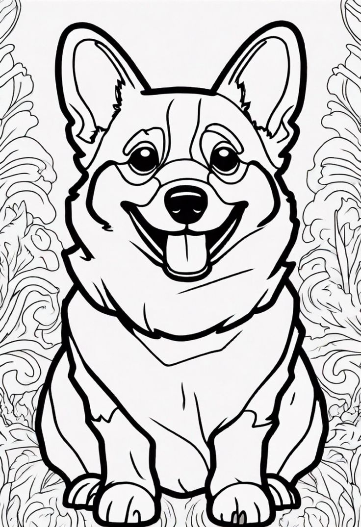 20 Cute Animal Coloring Pages Cartoon Dog