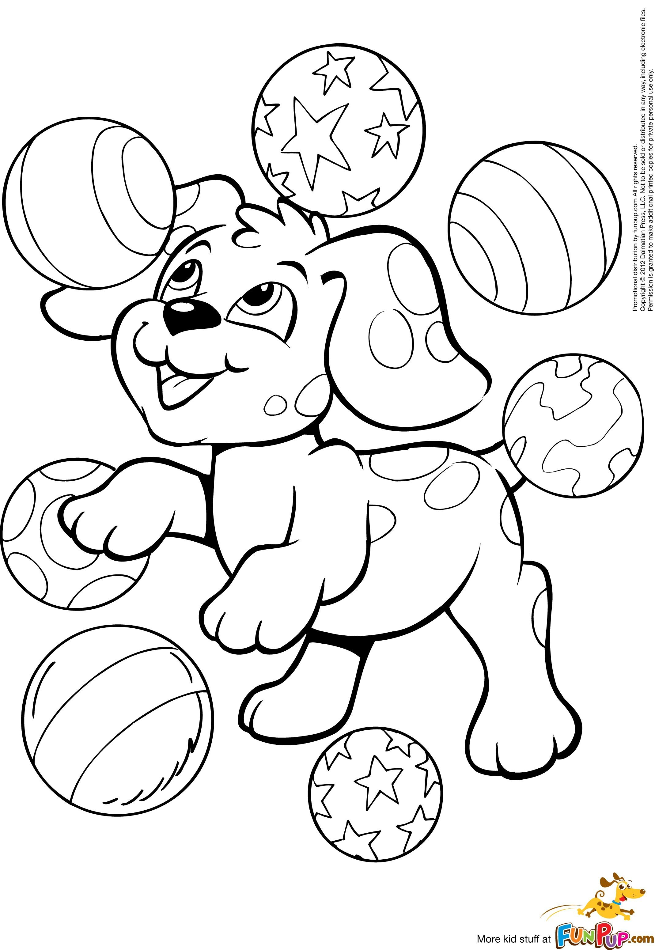 20 Cute Animal Coloring Pages Cartoon Dog