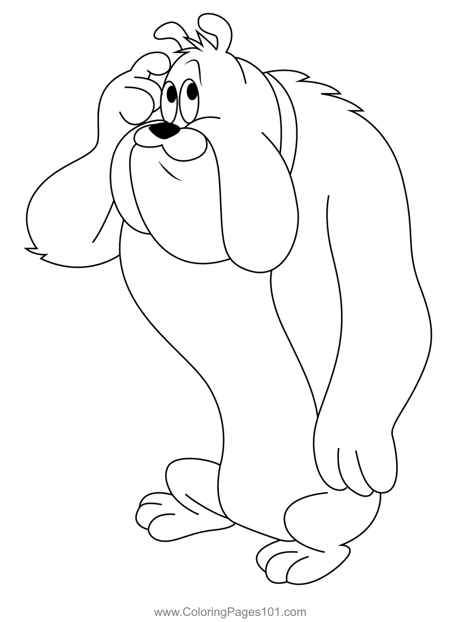 20 Cute Animal Coloring Pages Cartoon Dog