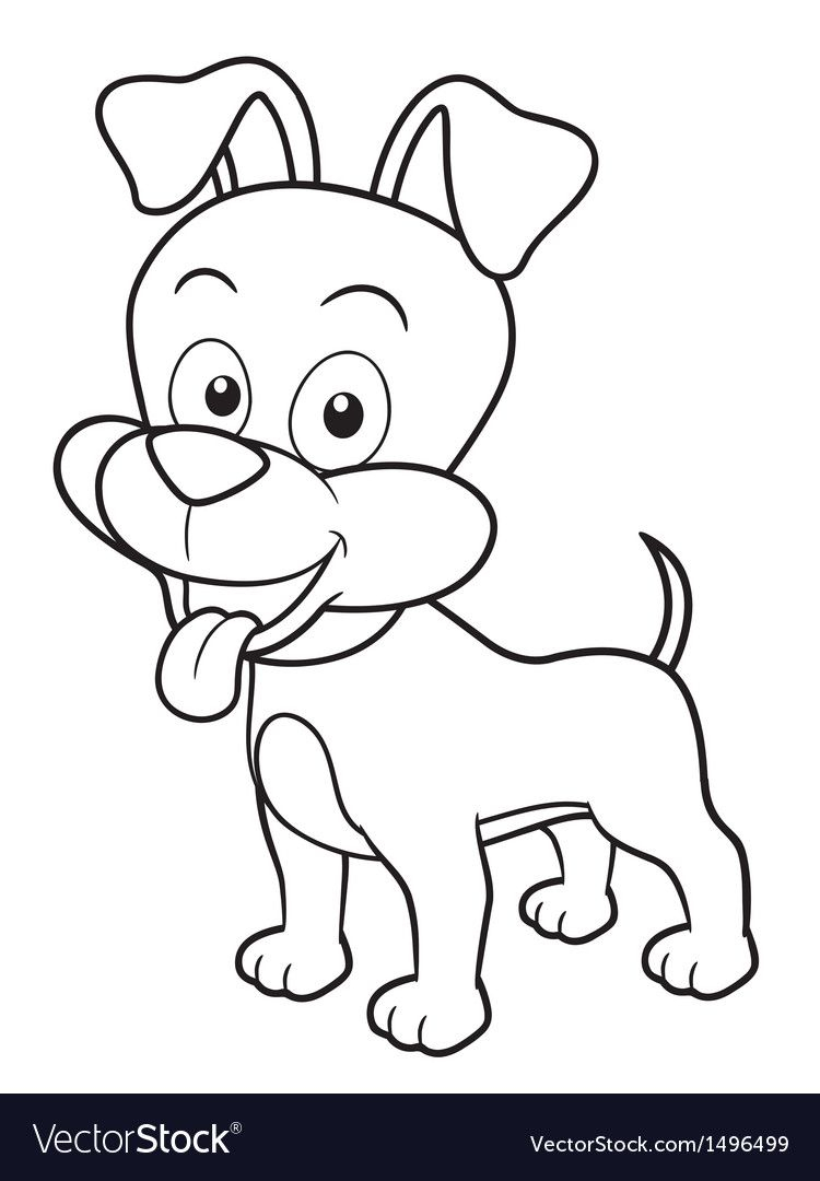 20 Cute Animal Coloring Pages Cartoon Dog