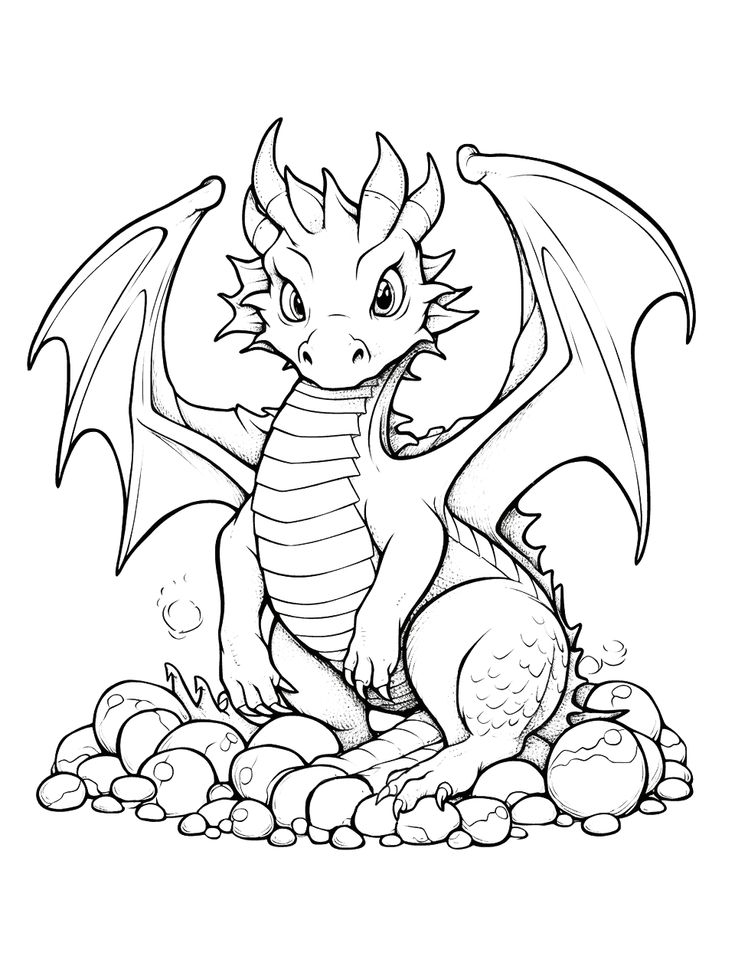 20 Cute Dragon Coloring Sheets