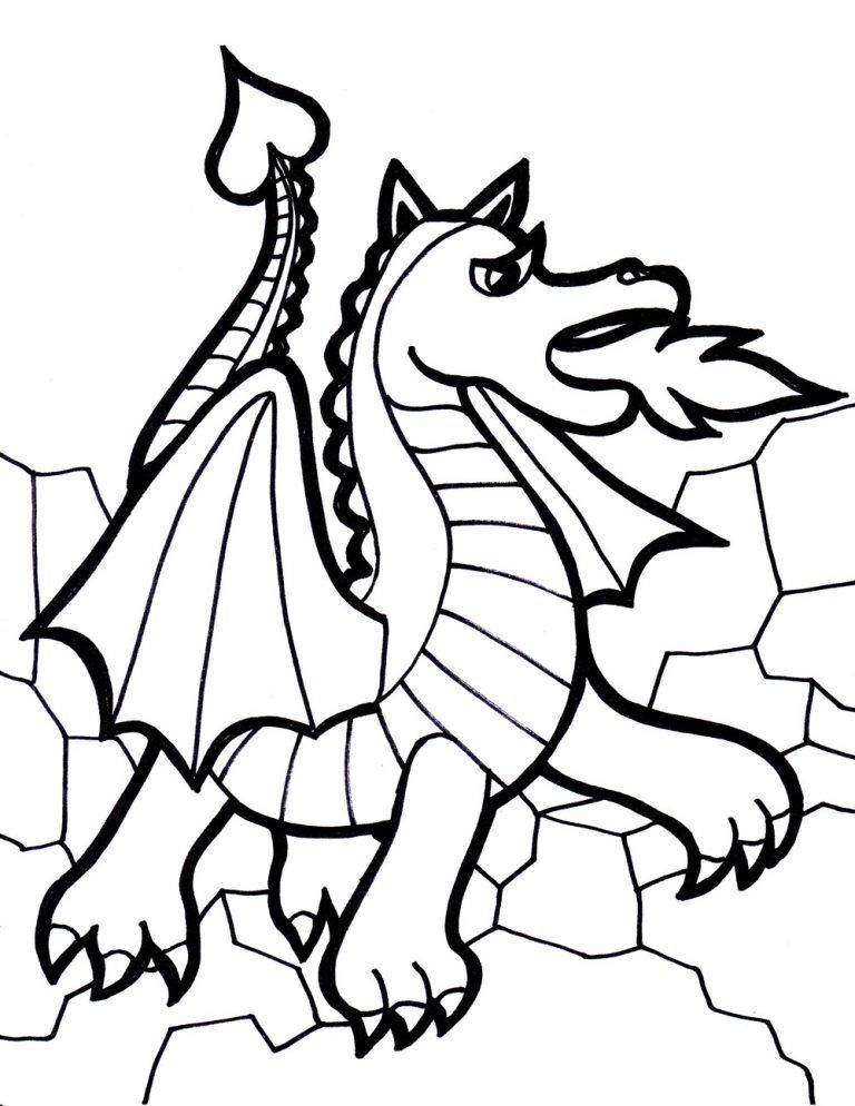 20 Cute Dragon Coloring Sheets