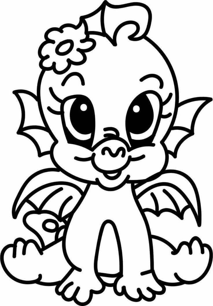 20 Cute Dragon Coloring Sheets