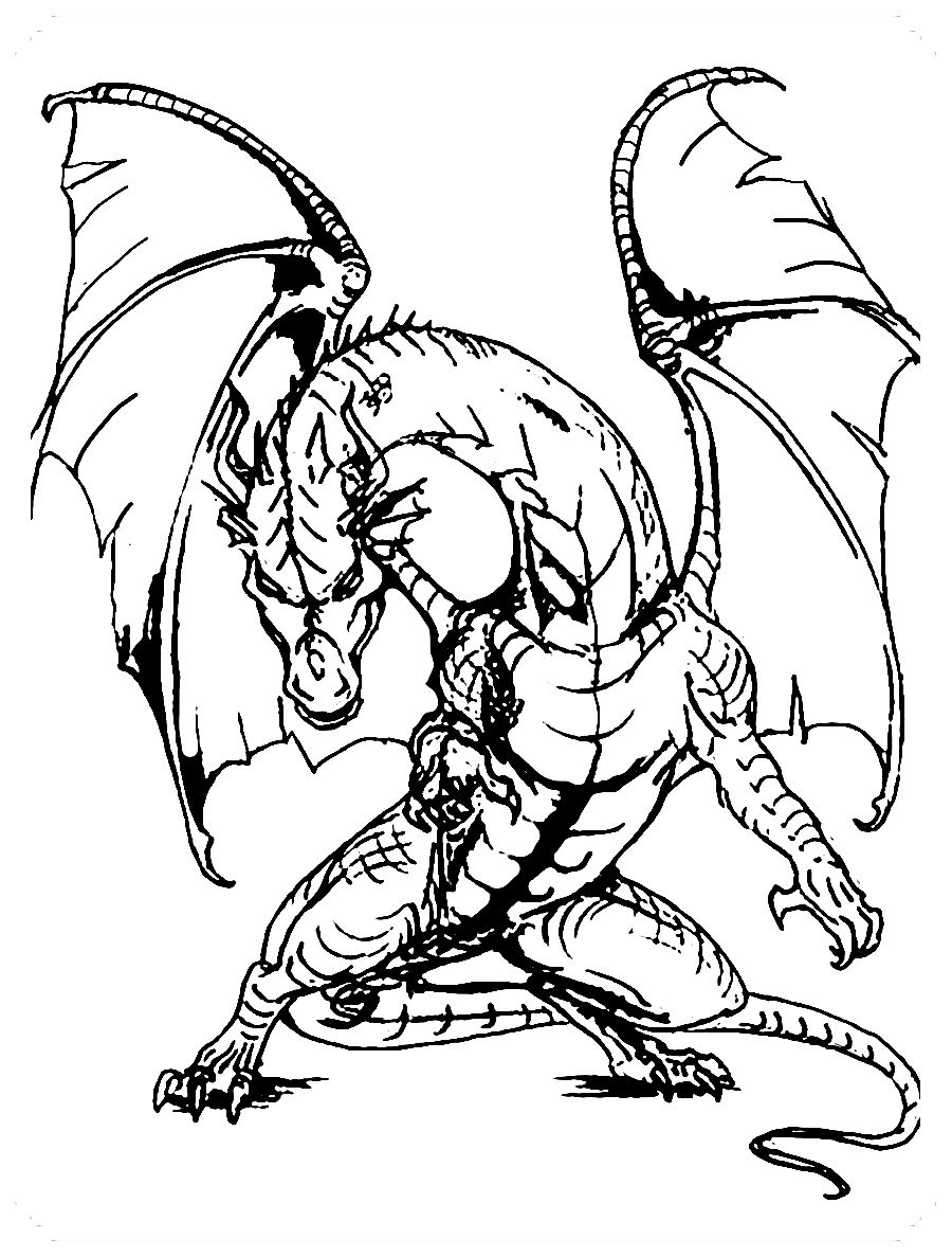 20 Cute Dragon Coloring Sheets