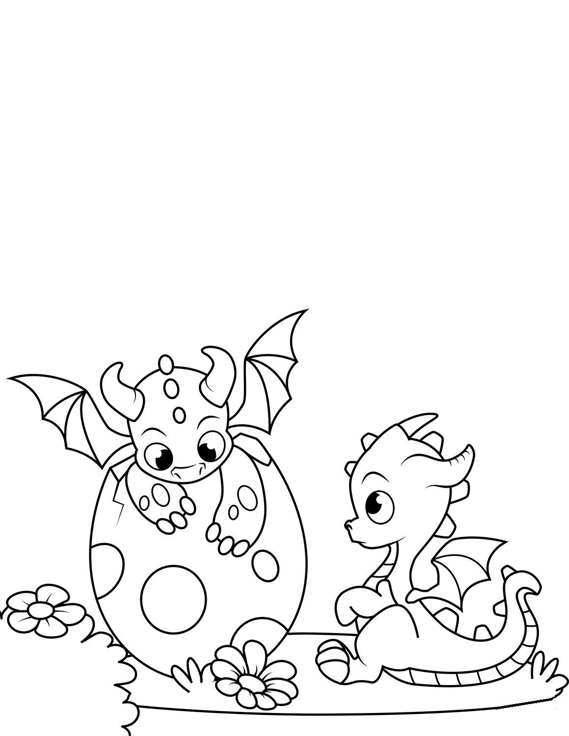 20 Cute Dragon Coloring Sheets