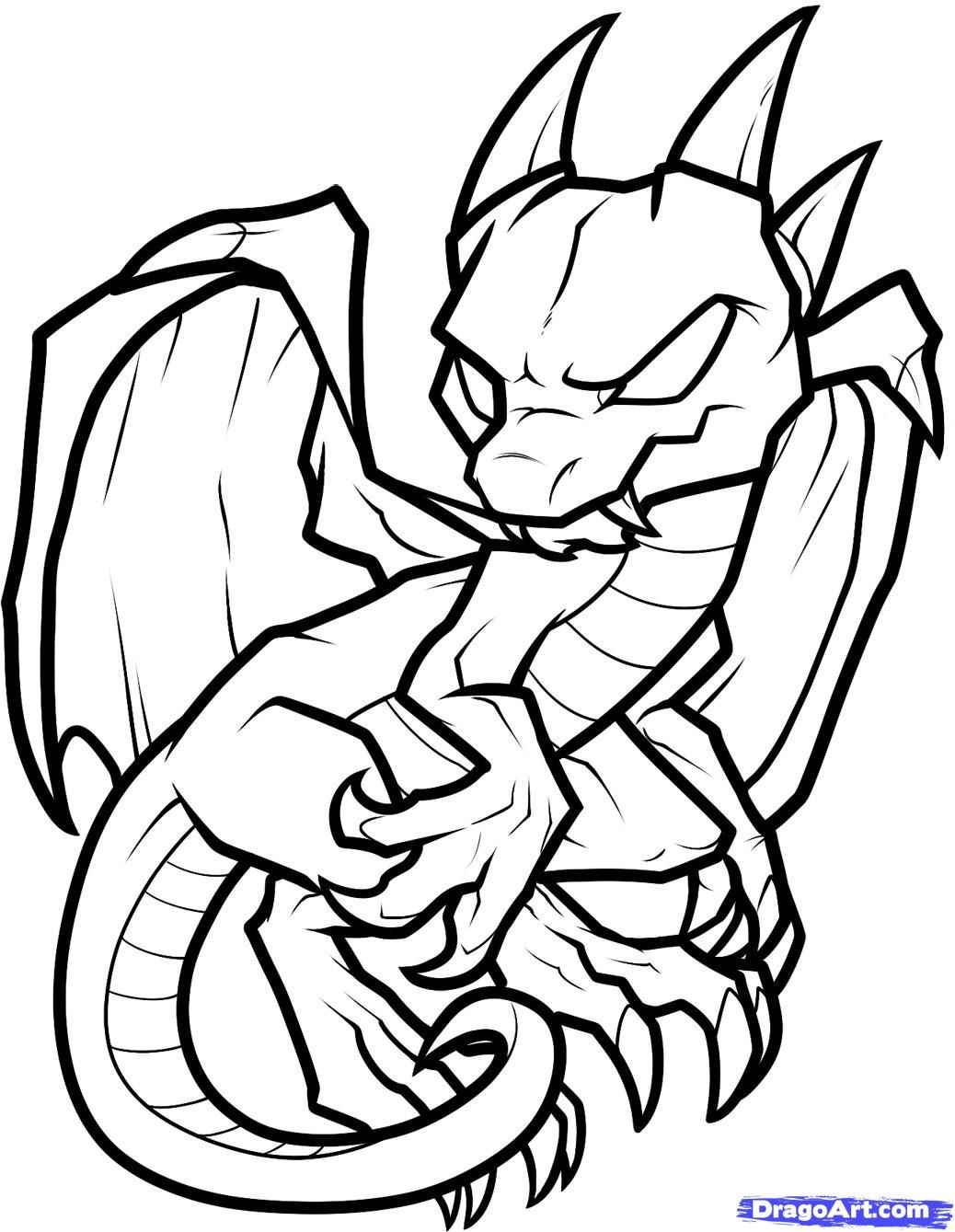 20 Cute Dragon Coloring Sheets