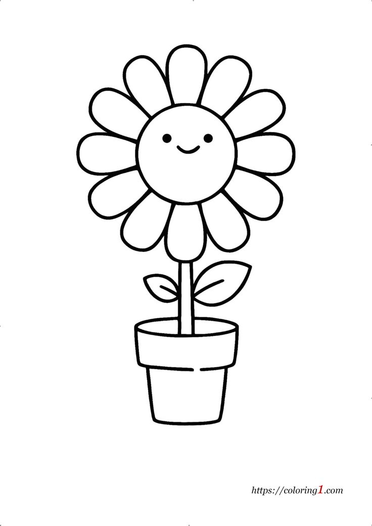 20 Flower Coloring Pages For Toddlers