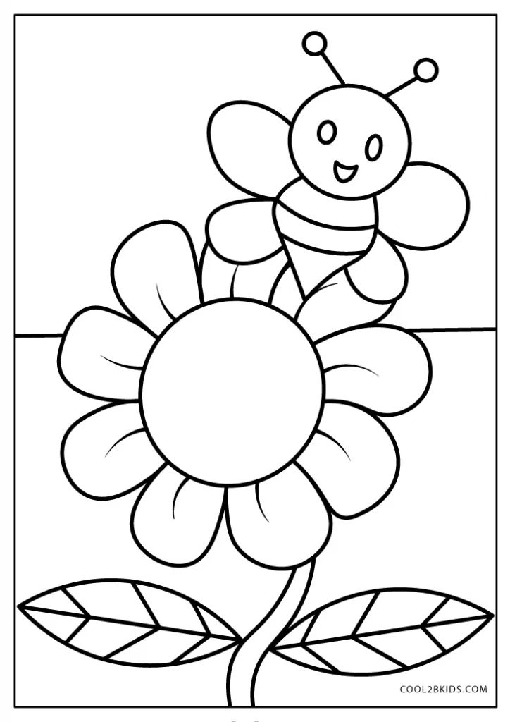 20 Flower Coloring Pages For Toddlers