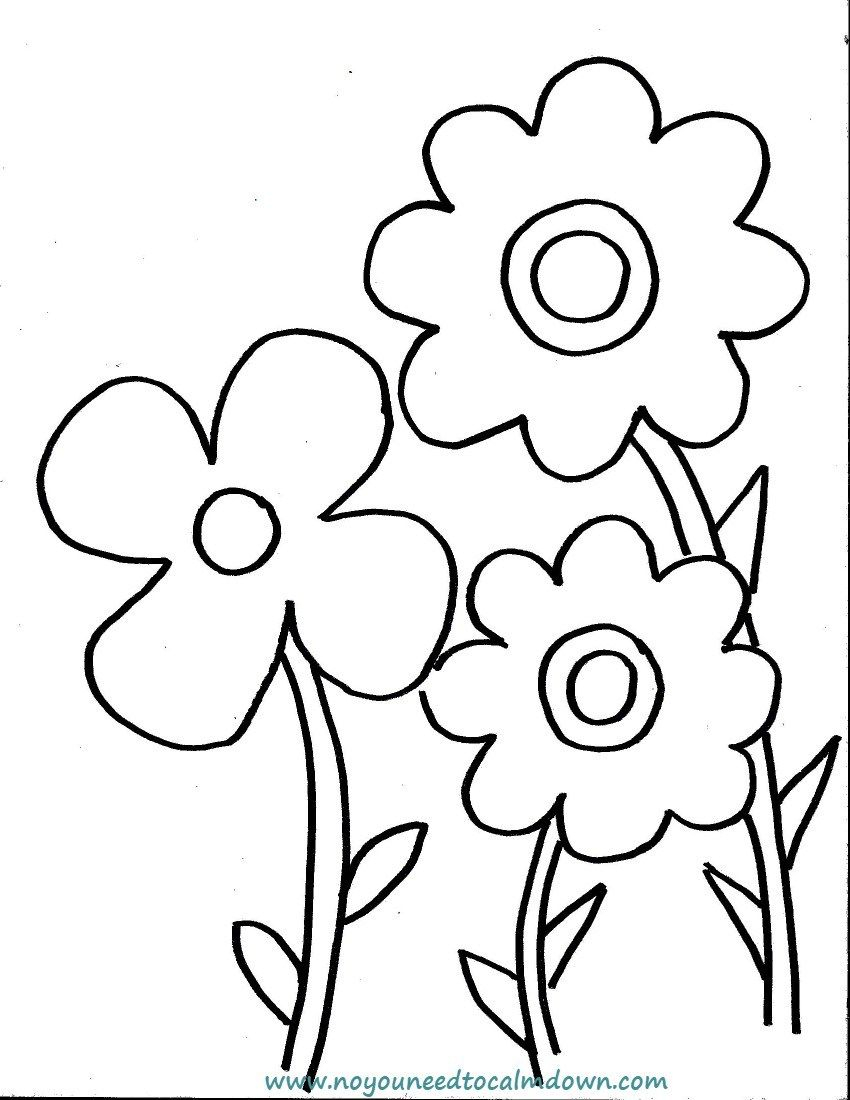 20 Flower Coloring Pages For Toddlers