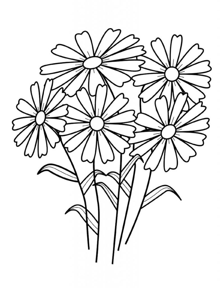 20 Flower Coloring Pages For Toddlers