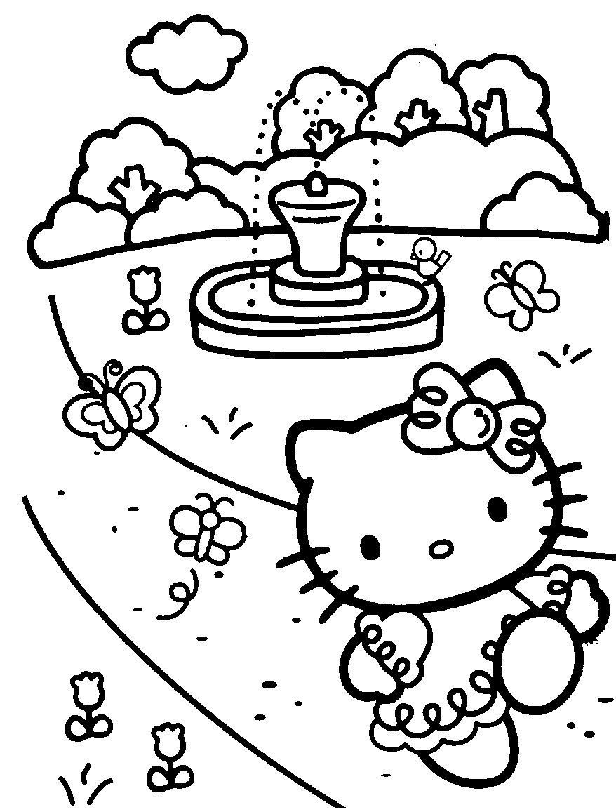 20 Hello Kitty Coloring Page For Kids