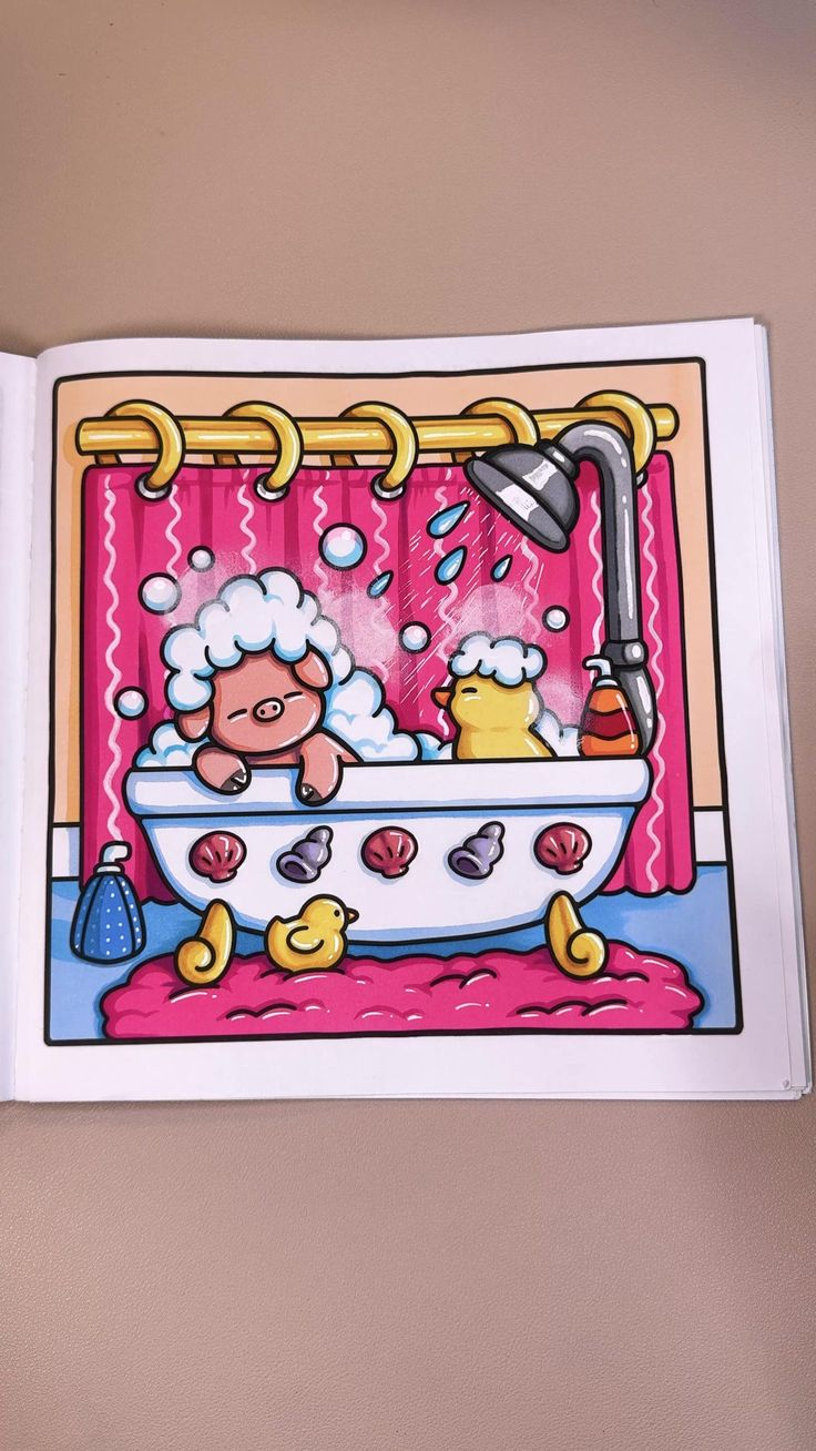 20 Little Corner Cute And Comfy Coloring Book Colored