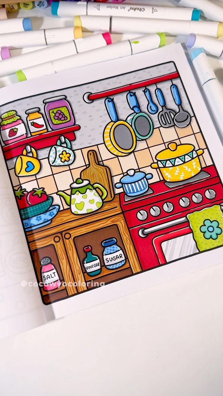 20 Little Corner Cute And Comfy Coloring Book Colored