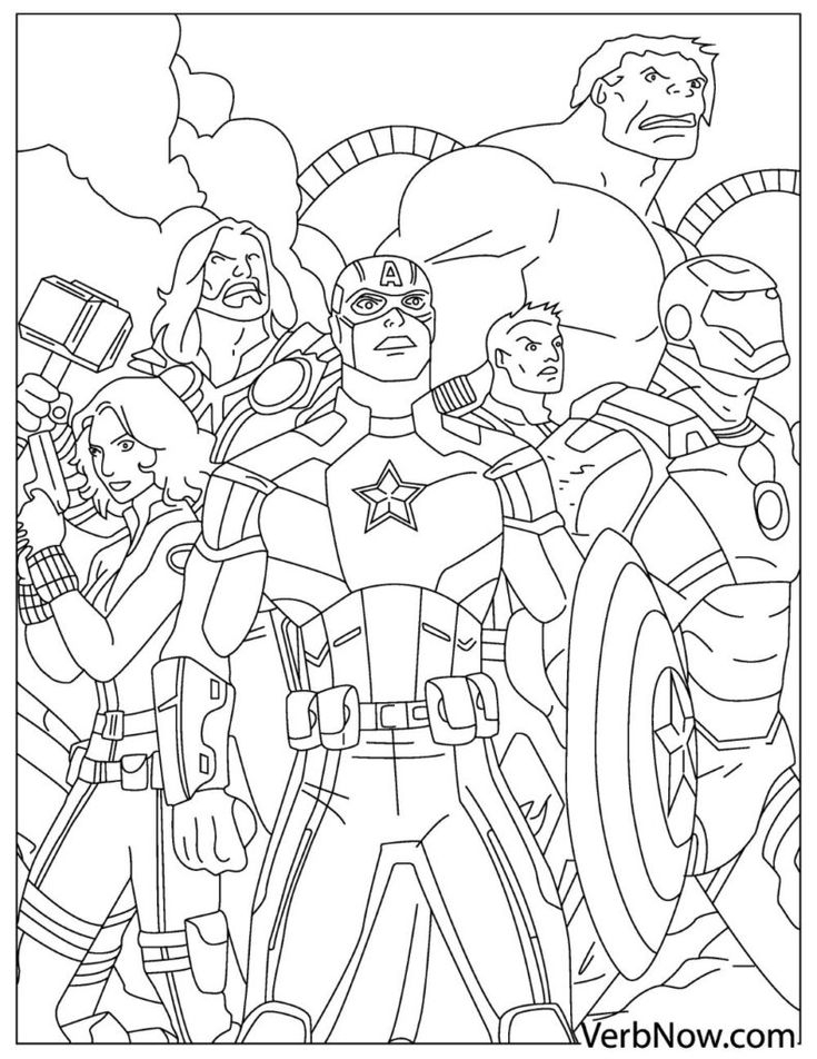 20 Marvel Coloring Pages Free Printable Avengers