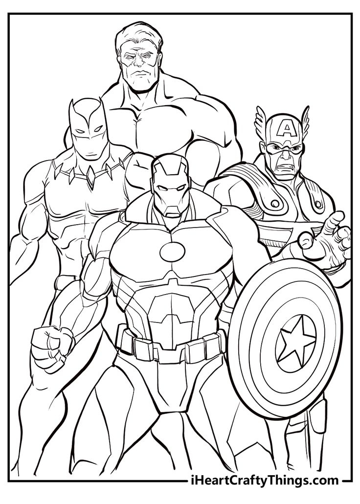 20 Marvel Coloring Pages Free Printable Avengers