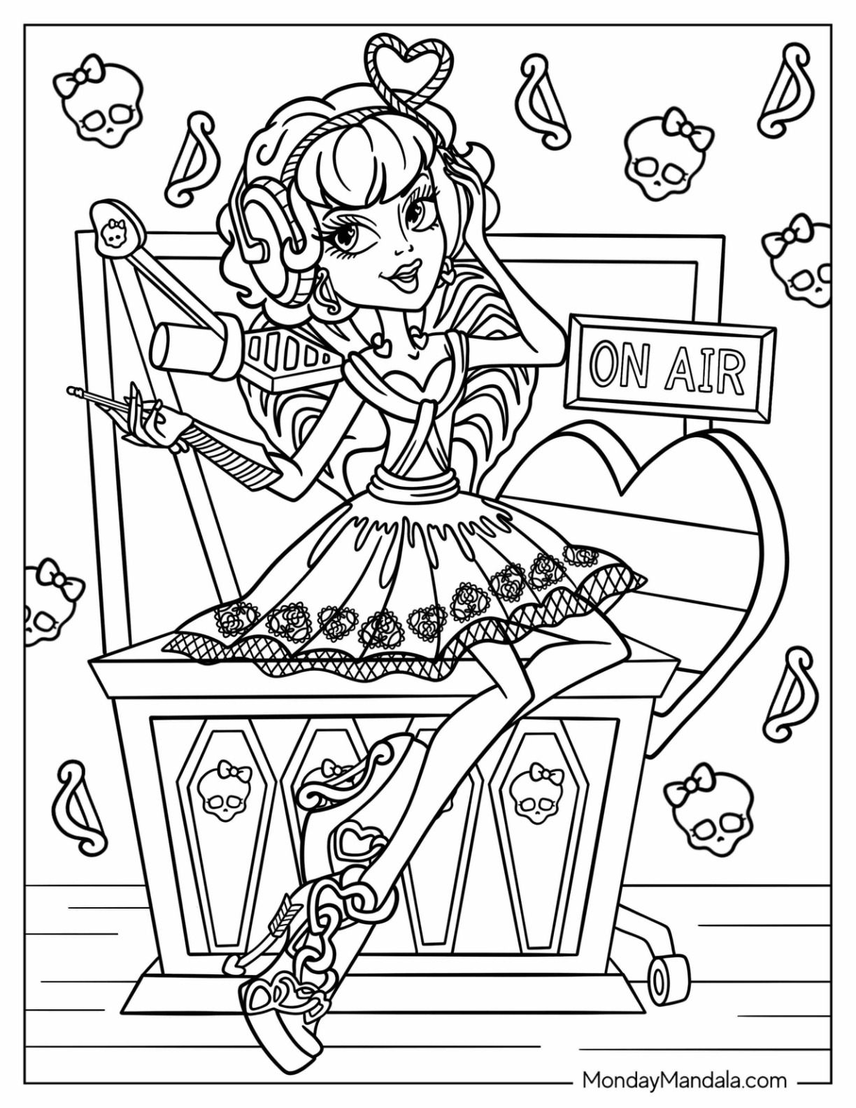 20 Monster High Coloring Pages Y2K