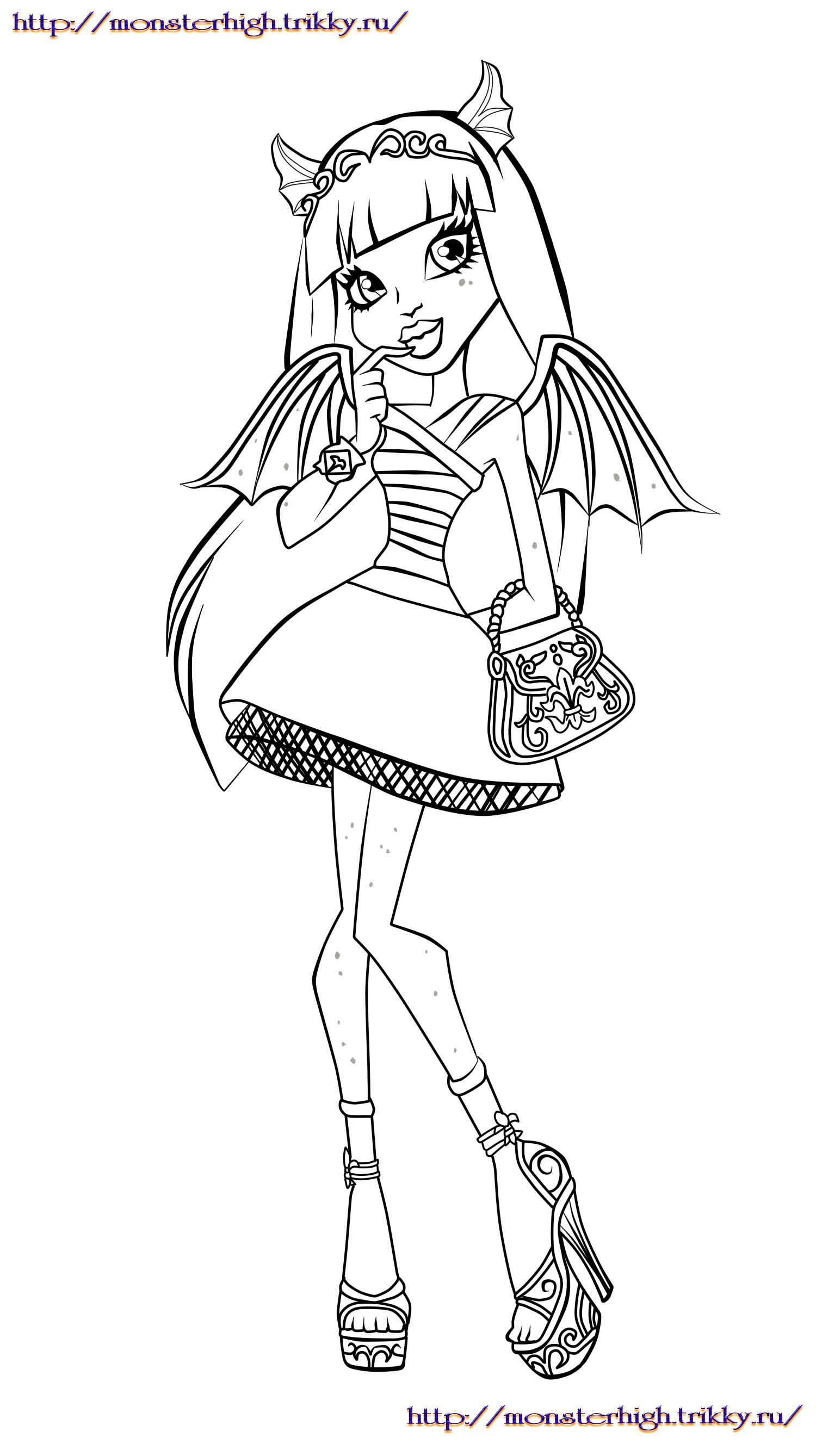 20 Monster High Coloring Pages Y2K