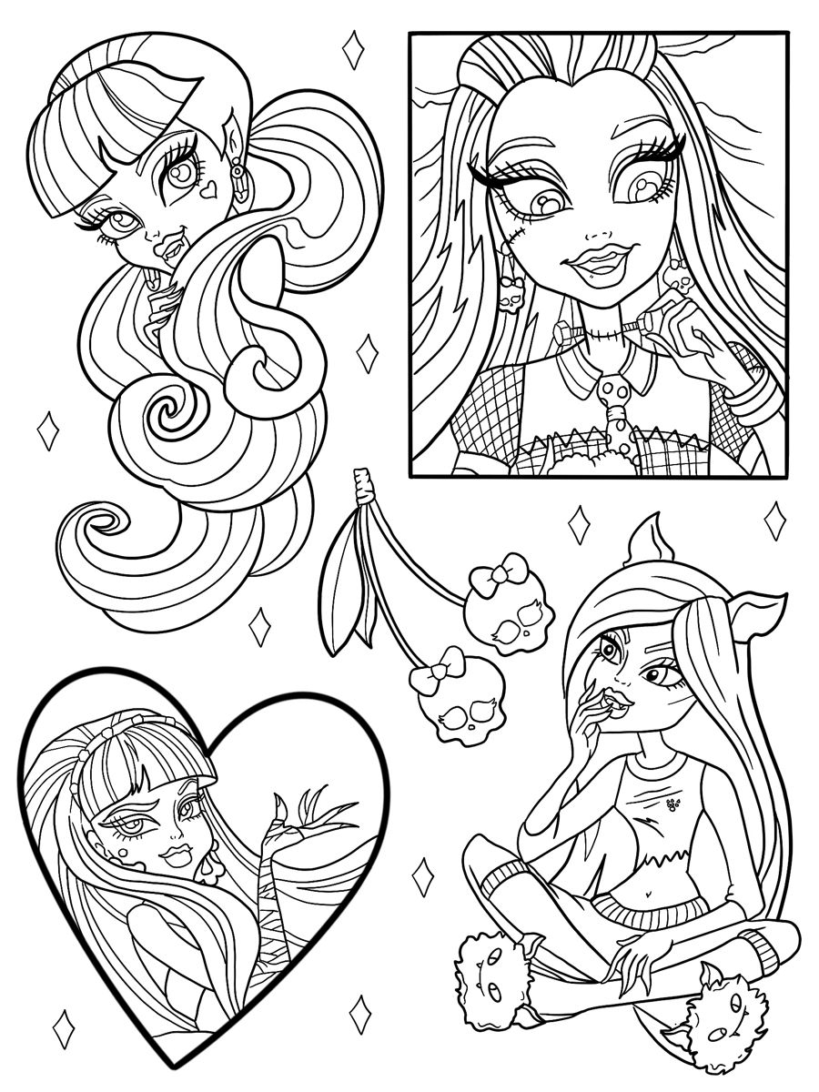 20 Monster High Coloring Pages Y2K