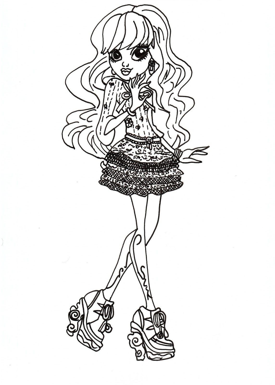 20 Monster High Coloring Pages Y2K