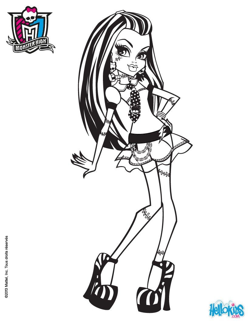 20 Monster High Coloring Pages Y2K