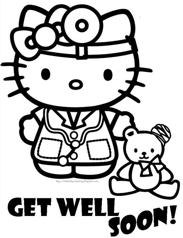 20 Nurse Hello Kitty Coloring Pages