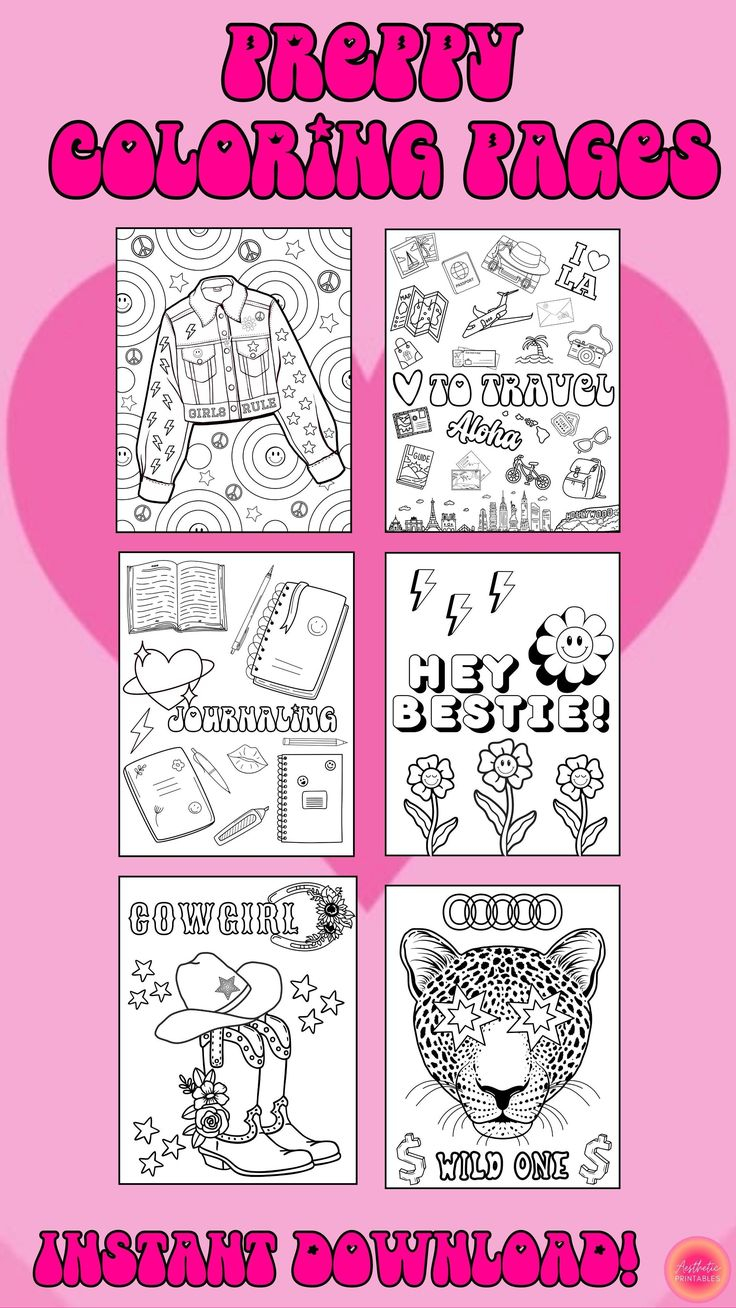 20 Printable Coloring Book Aesthetic Green