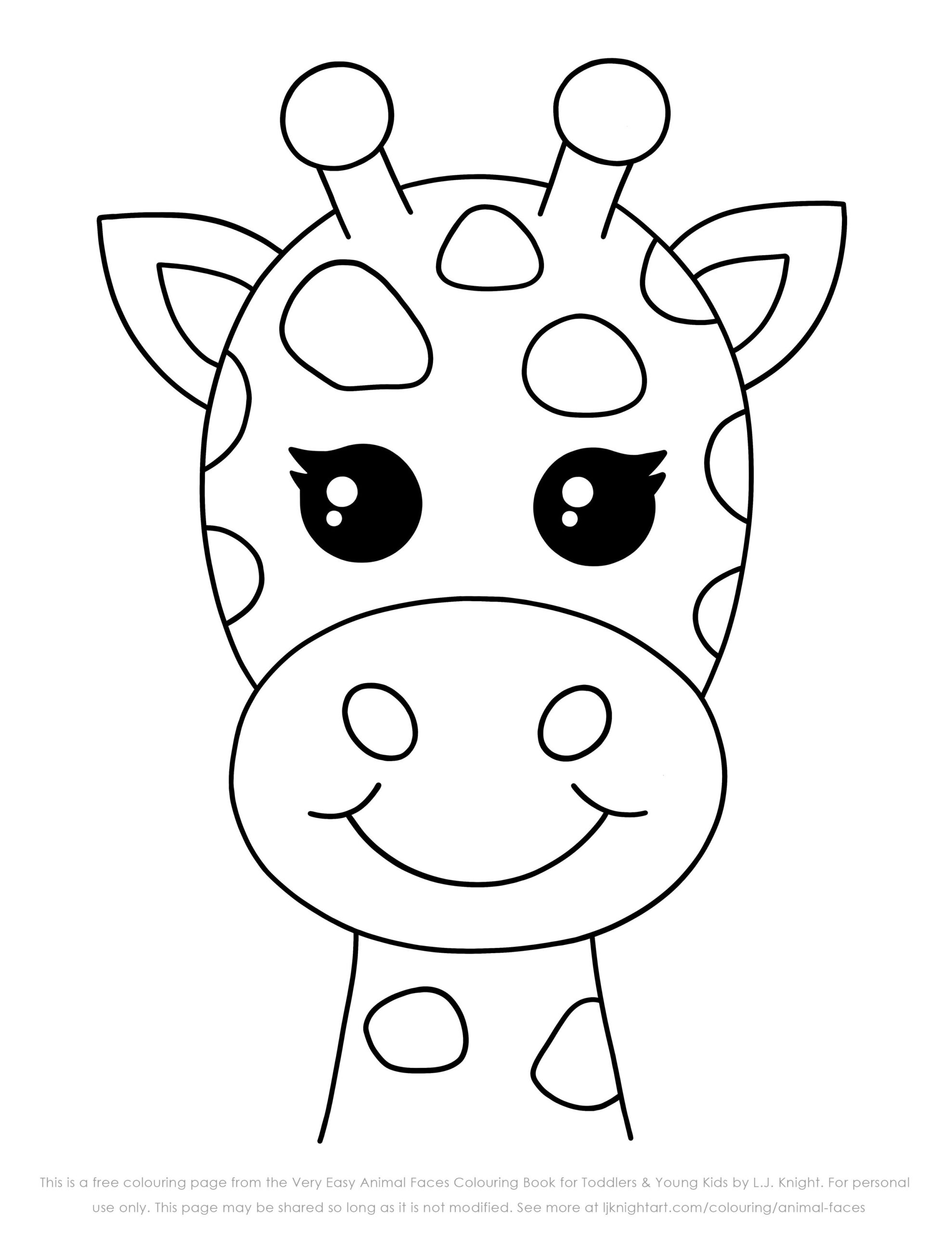 20 Simple Coloring Pages For Kids Animals