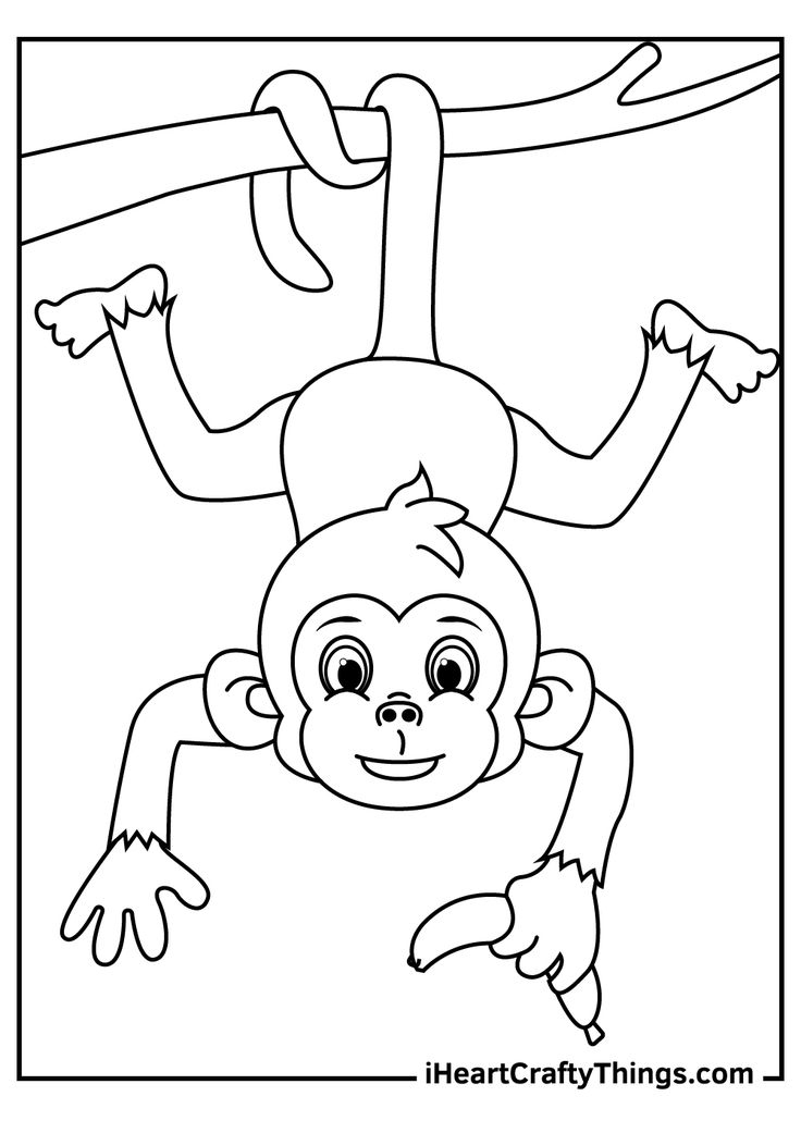 20 Simple Coloring Pages For Kids Animals